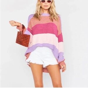 Show Me Your Mumu Woodsy Sweater in Sunset Stripe